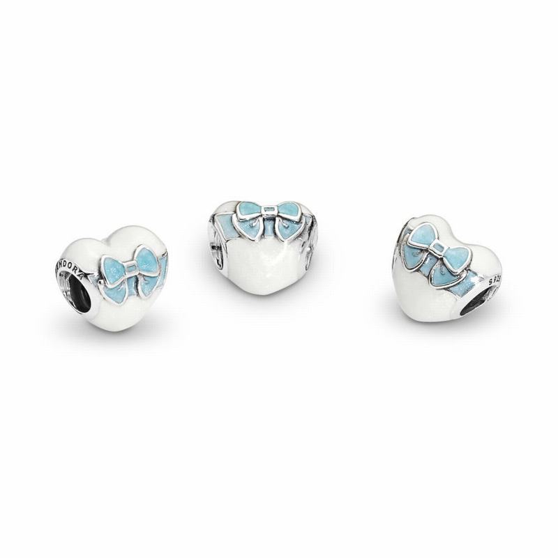 Pandora White Day Love Charm Ireland - Sterling Silver/Enamel - 935468LEN